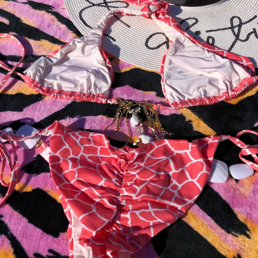 NWT beach bunny bikini Glitter in the Air or Giraffe, M set - Picture 16 of 16